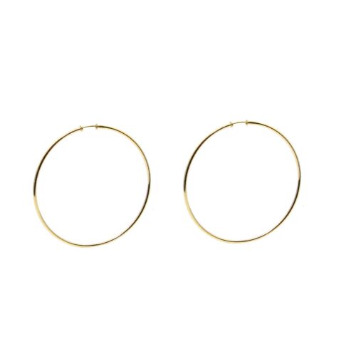 Brinco Argola Fina Ouro 18k