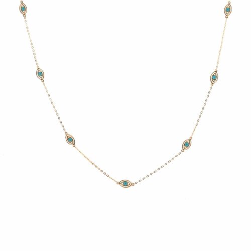 Gargantilha Ouro 18K Olho Grego