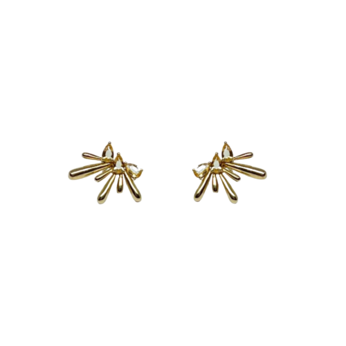 Brinco em ouro amarelo com citrino