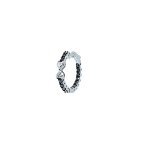 Argola de lacinho diamantes e brilhantes black