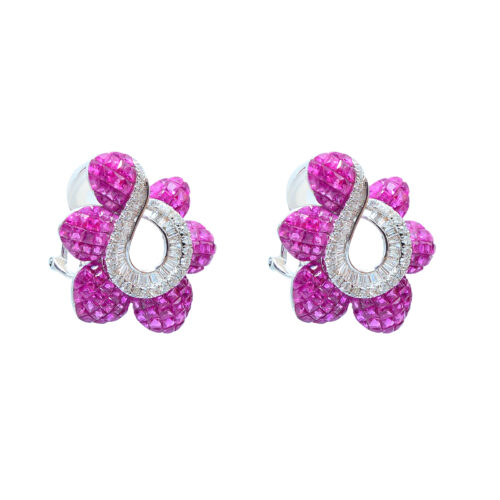 Brinco com Diamantes e Rubis