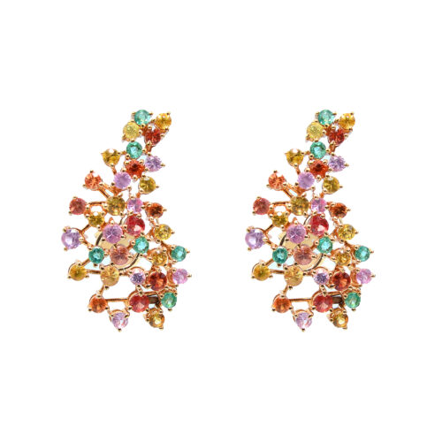 Brinco Ear Cuff com pedras naturais