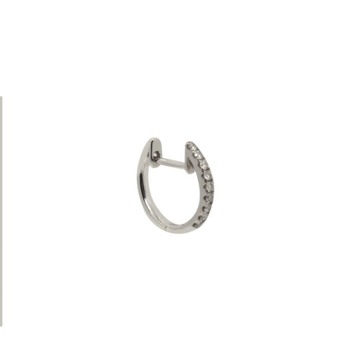 Brinco argola com brilhantes